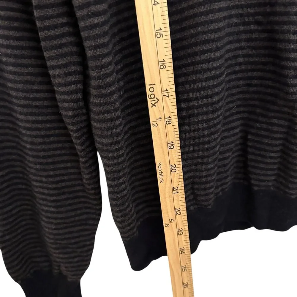 The Men's Store Bloomingdale's‎ Grey and Blue Striped 100% Merino Wool Size L